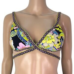 Trina Turk Monaco Faux Wrap Multi Strap Triangle Bikini Top